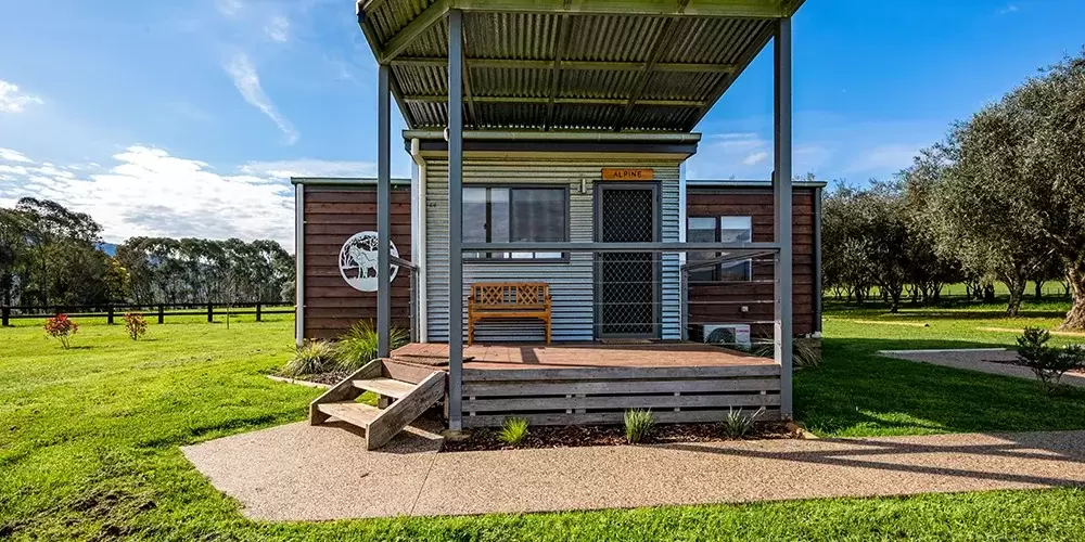 The exterior of Alpine Cottage, at Dreaming of the Buckland, accommodation in the Buckland Valley